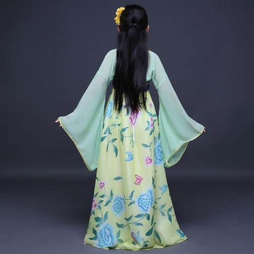Autumn girls fairy Chinese ancient costume hanfu Cosplay dresses traditional beautiful dance costumes Kimono han dynasty dress